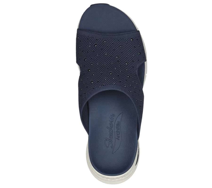 SKECHERS Women's Arch Fit - Sweet Monet Sneakers in Navy | Comfortable Walking Shoes
