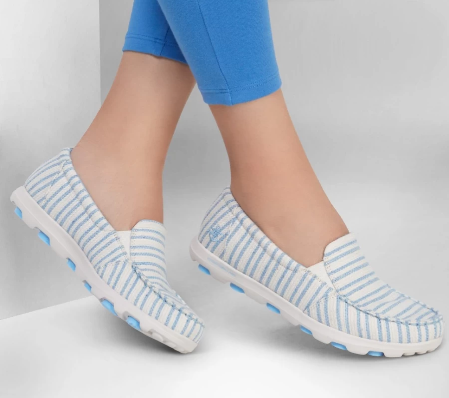 SKECHERS Women's On-The-Go 2.0 Paloma Sneakers in Light Blue & White | Comfortable Walking Shoes