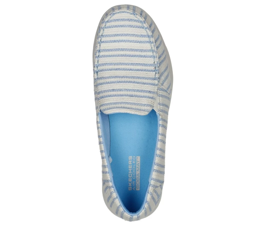 SKECHERS Women's On-The-Go 2.0 Paloma Sneakers in Light Blue & White | Comfortable Walking Shoes
