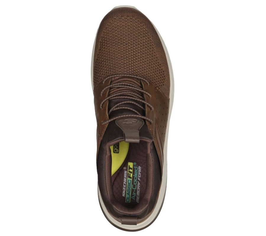 SKECHERS Men's Delson 3.0 - Cicada Brown Casual Shoes