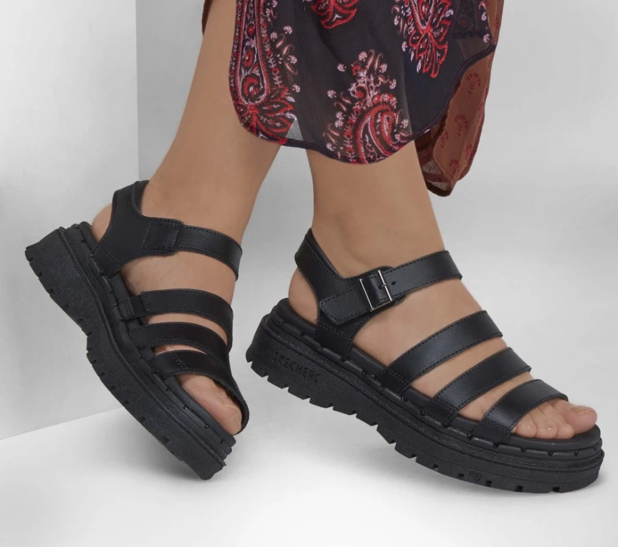 SKECHERS Women's Black Jammers - Poppin' Sneakers for Comfort & Style