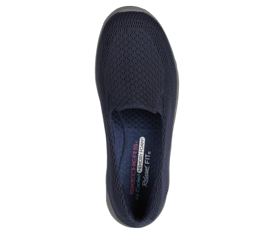 SKECHERS Women's Navy Reggae Fest 2.0 Sweet Poise Relaxed Fit Sneakers