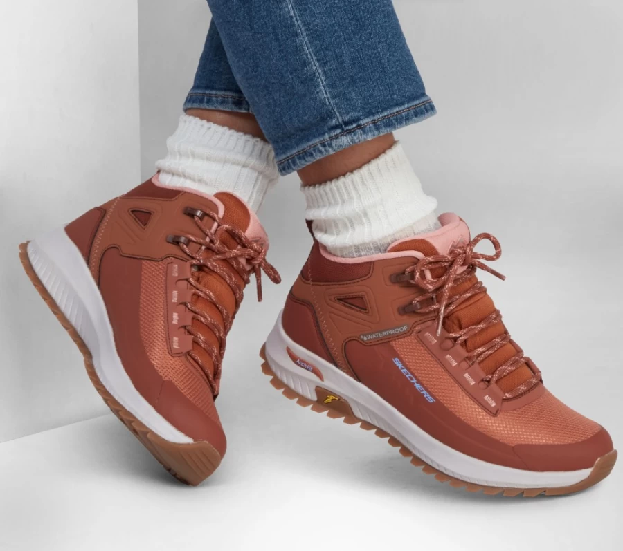 SKECHERS Women's Arch Fit Discover - Elevation Gain Walking Shoes in Clay | Comfort & Support for All-Day Wear