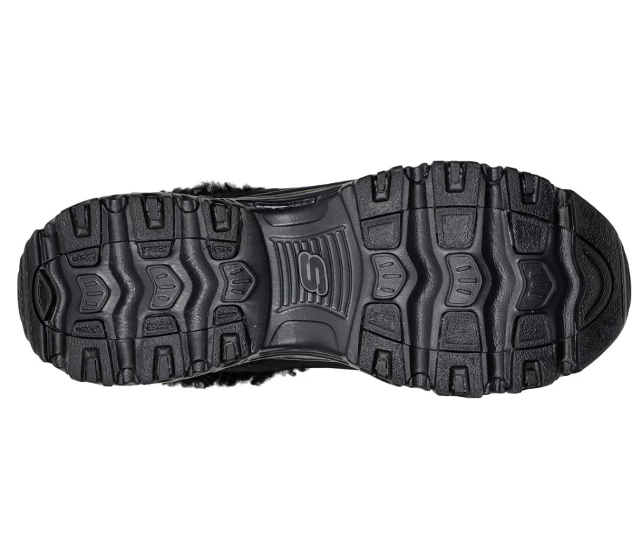 SKECHERS Women's D'Lites - Black Comfy Sneakers for All-Day Comfort