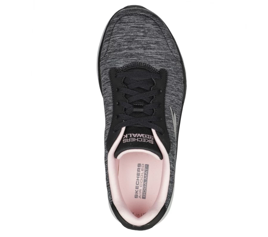 SKECHERS Women's Gowalk 6 Magic Melody Walking Shoes - Black/Pink | Lightweight & Comfortable Sneakers