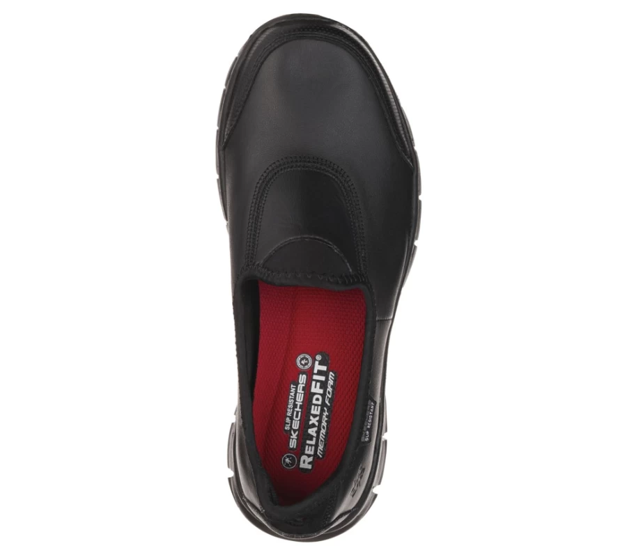 SKECHERS Women's Sure Track Relaxed Fit Sneakers in Black - Comfortable Slip-Resistant Shoes