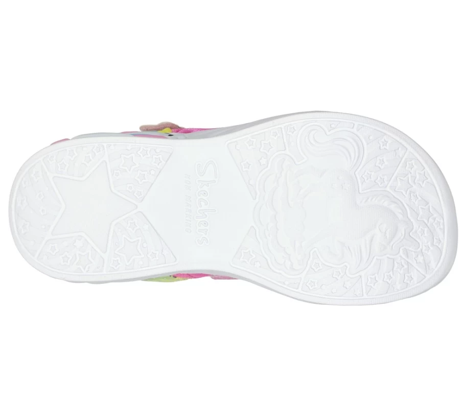 SKECHERS Kids Unicorn Dreams - Pink & Multi Color Majestic Bliss Sneakers