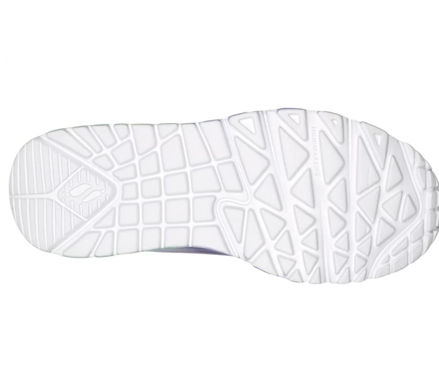 SKECHERS Kids Uno Lite - Splatter Shines Sneakers in White & Multi Color