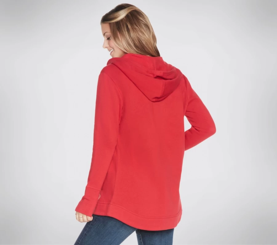 SKECHERS Women's Red Rescue Sweater Jacket | Bobs Apparel Cozy Cardigan