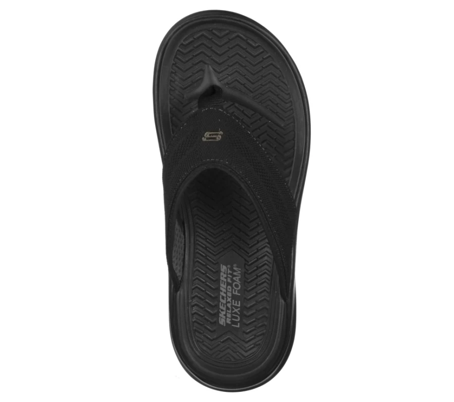 SKECHERS Men's Sargo Relaxed Fit Sneakers in Black - Point Vista Style