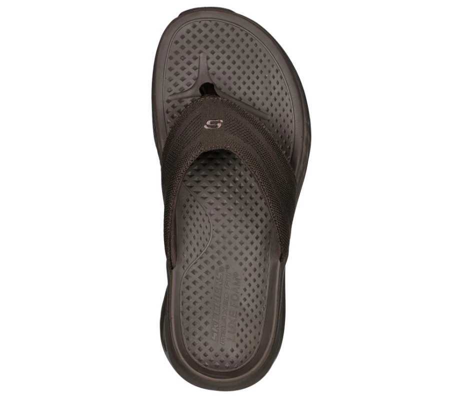 SKECHERS Men's Orvan SD Dorsin Relaxed Fit Sneakers in Chocolate