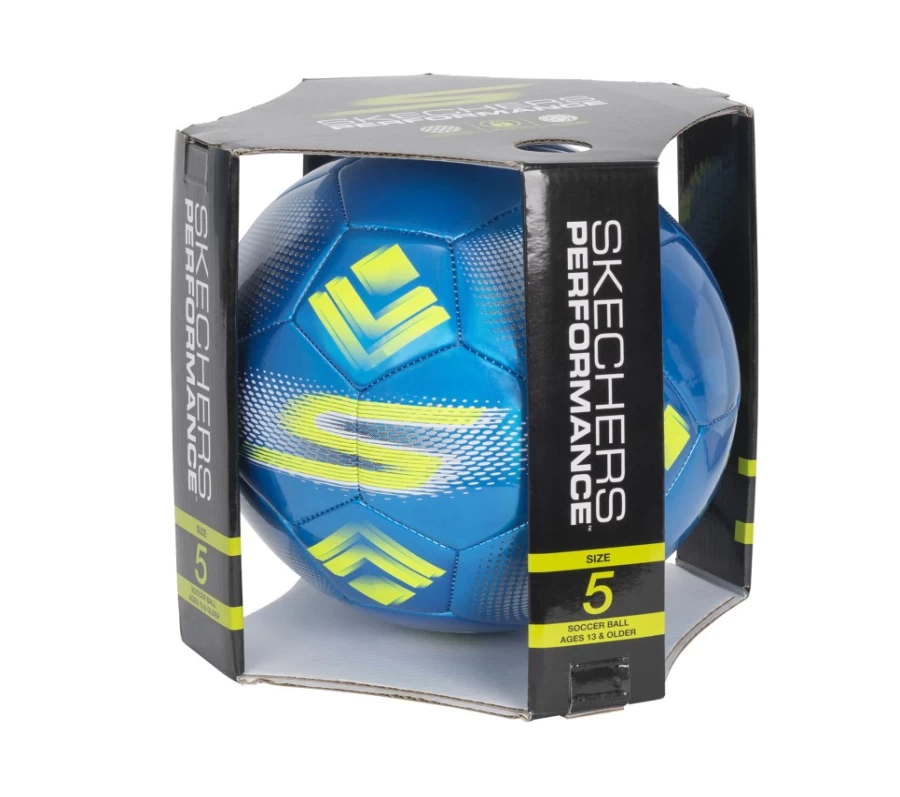 SKECHERS Men's Hex Dusted Size 5 Soccer Ball - Silver / Blue
