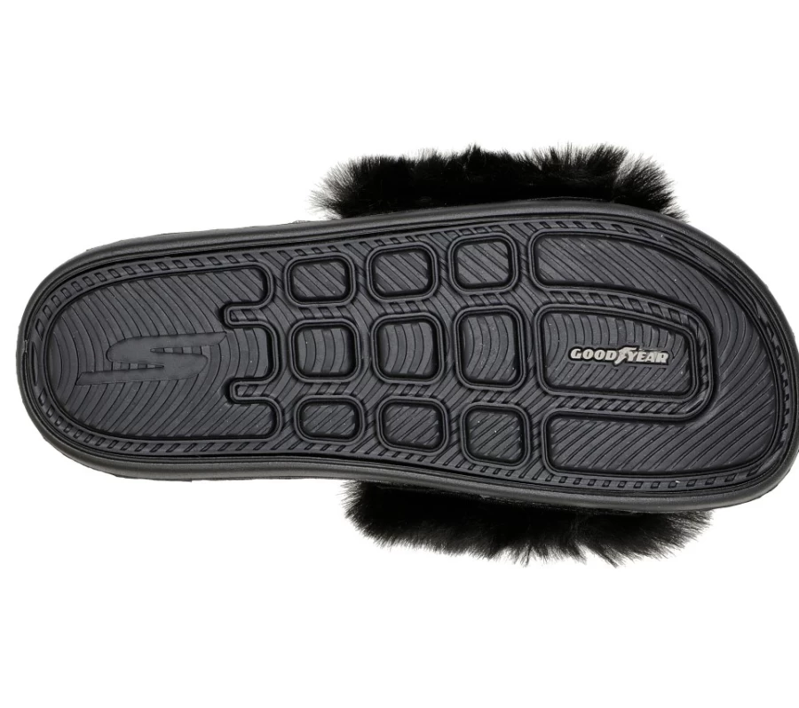 SKECHERS Women's Hyper Slide Sweet Kiss Sandals - Black Comfortable Slide-On Shoes