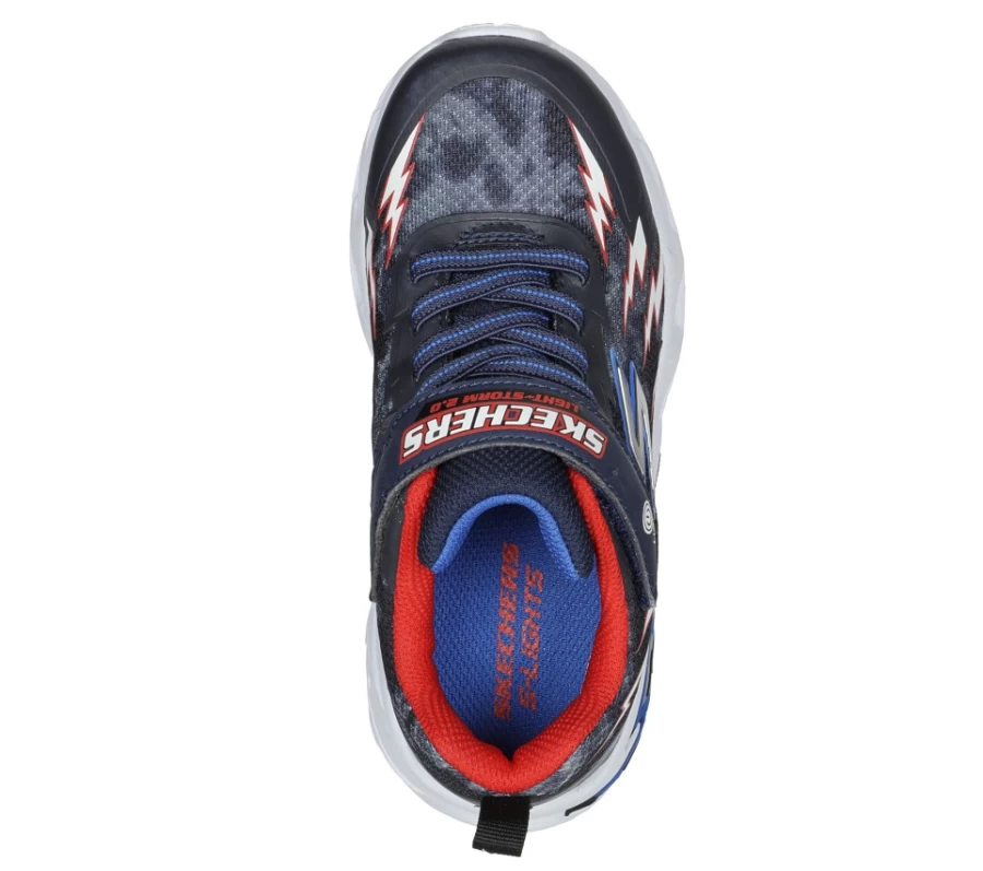 SKECHERS Kids Light Storm 2.0 Sneakers in Navy & Red | Lightweight Athletic Shoes for Boys & Girls