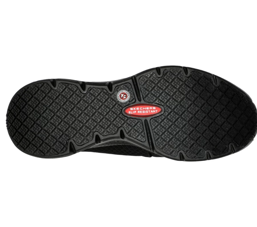SKECHERS Women's Arch Fit Sr - Jannip Black Work Shoes