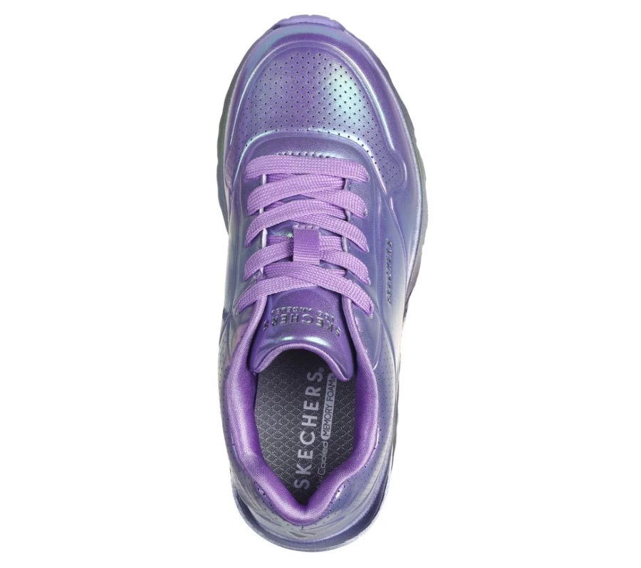 SKECHERS Kids Uno Lite - Metallic Moves Sneakers in Purple & Multi Color