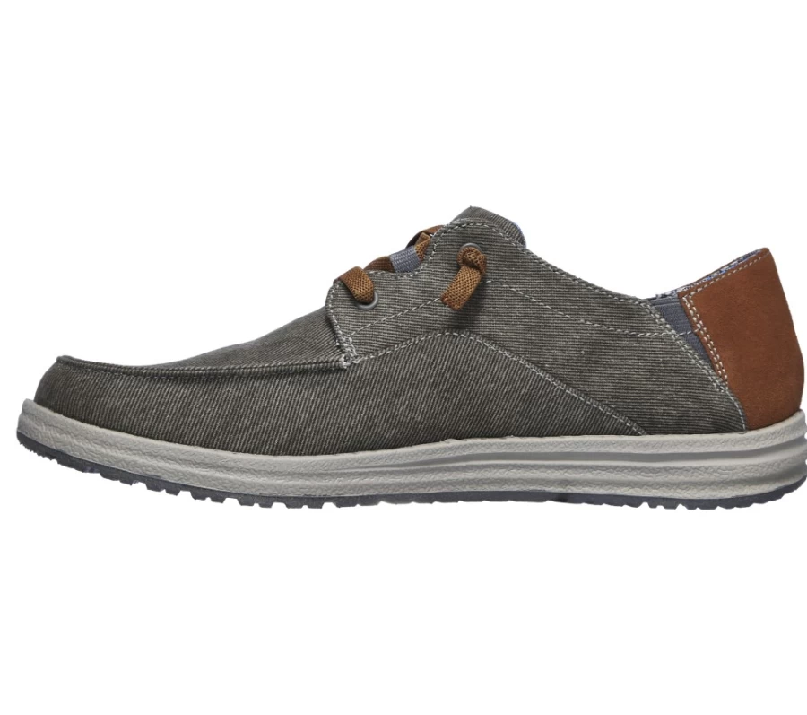 SKECHERS Men's Melson - Planon Relaxed Fit Sneakers in Charcoal