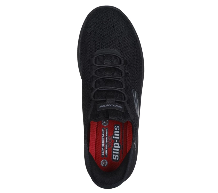 SKECHERS Men's Slip-Ins Work Summits Colsin Slip-On Shoes - Black