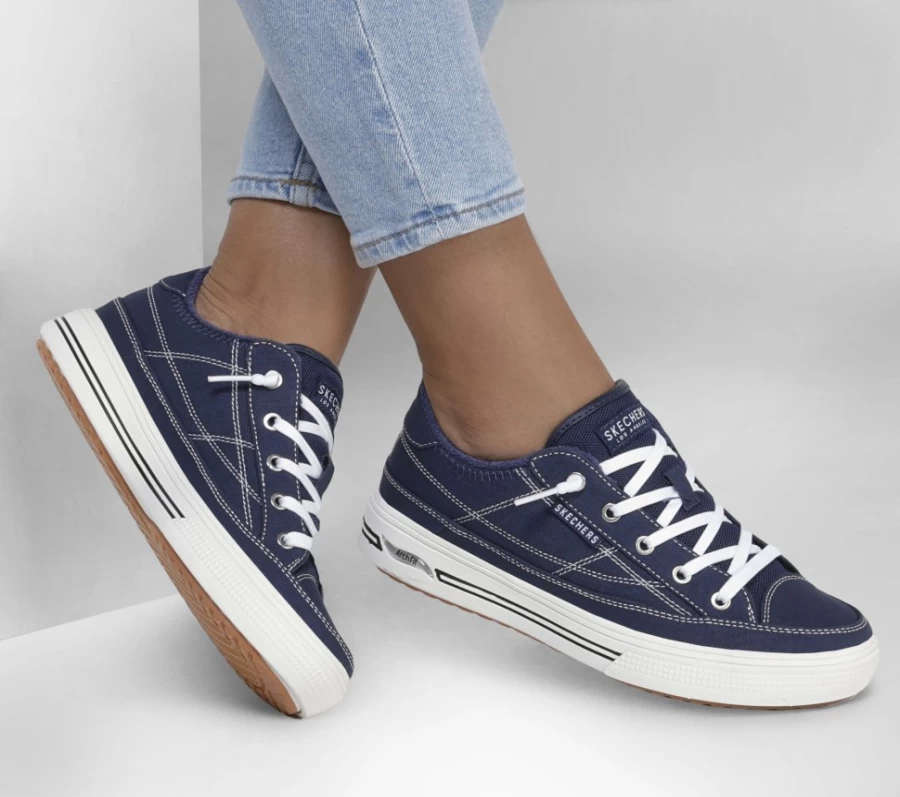 SKECHERS Women's Arch Fit Arcade - Arcata Sneakers in Navy | Comfortable Walking Shoes for Women