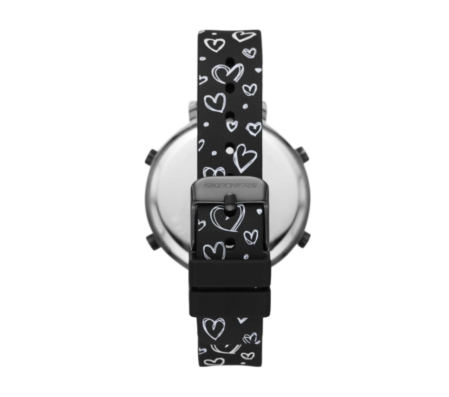 SKECHERS Women's Black Magnolia Heartwatch - Stylish Analog Watch for Women