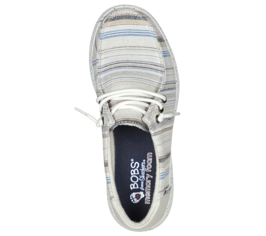 SKECHERS Women's Bobs Skipper - Beach Stroll Sneakers in Multi-Color Comfortable Slip-On Walking Shoes