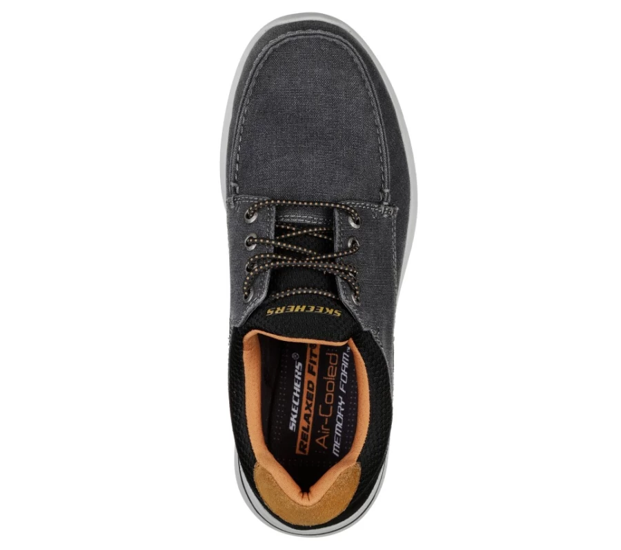 SKECHERS Men's Relaxed Fit Elent - Mosen Sneakers in Black