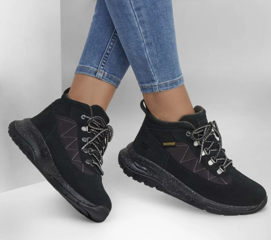 SKECHERS Women's Arch Fit Journey - Persist Sneakers in Black & Gray for Comfort & Support