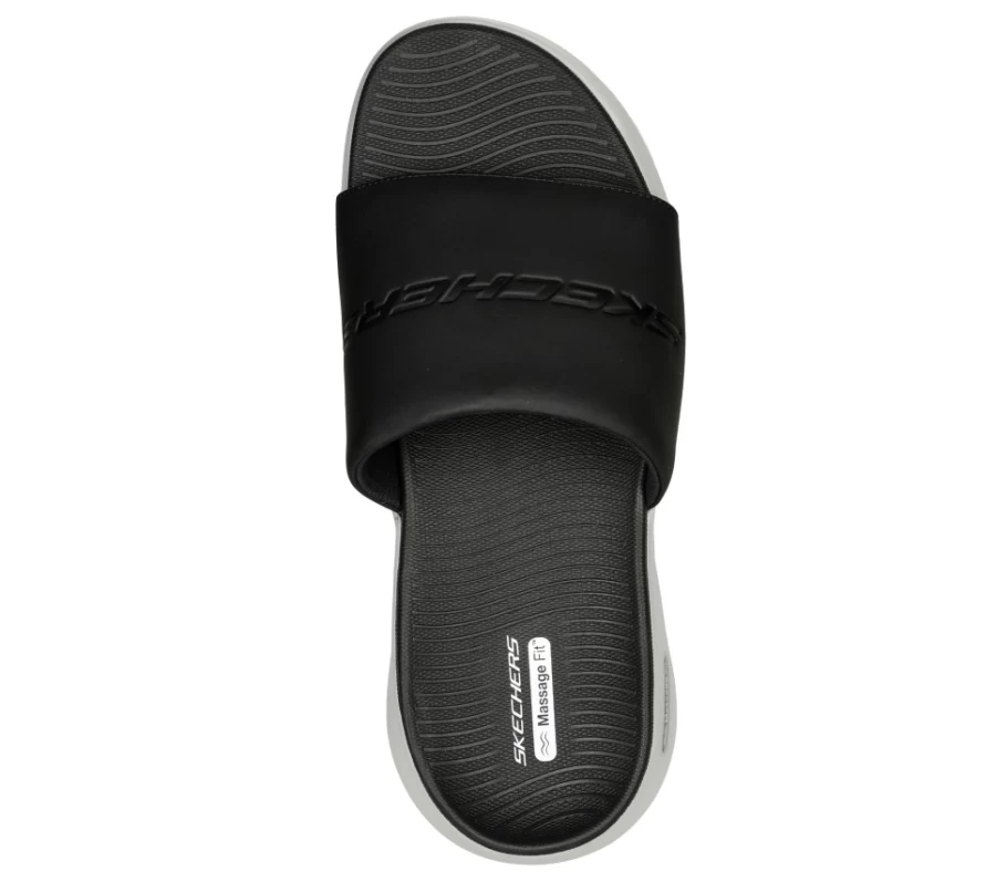 SKECHERS Men's Go Walk Massage Fit - Kneaded Relief Walking Shoes in Black & White for Comfort & Support