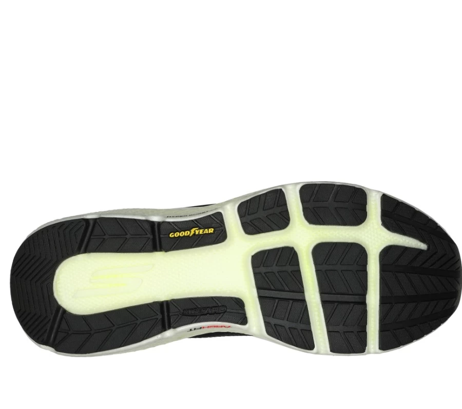 SKECHERS Men's Go Run Maxroad 6 Running Shoes - Black / Lime