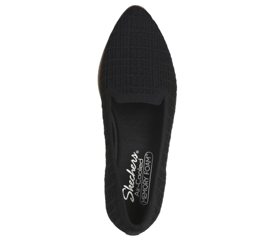 SKECHERS Women's Cleo Sawdust Sneakers in Black - Comfortable Casual Shoes