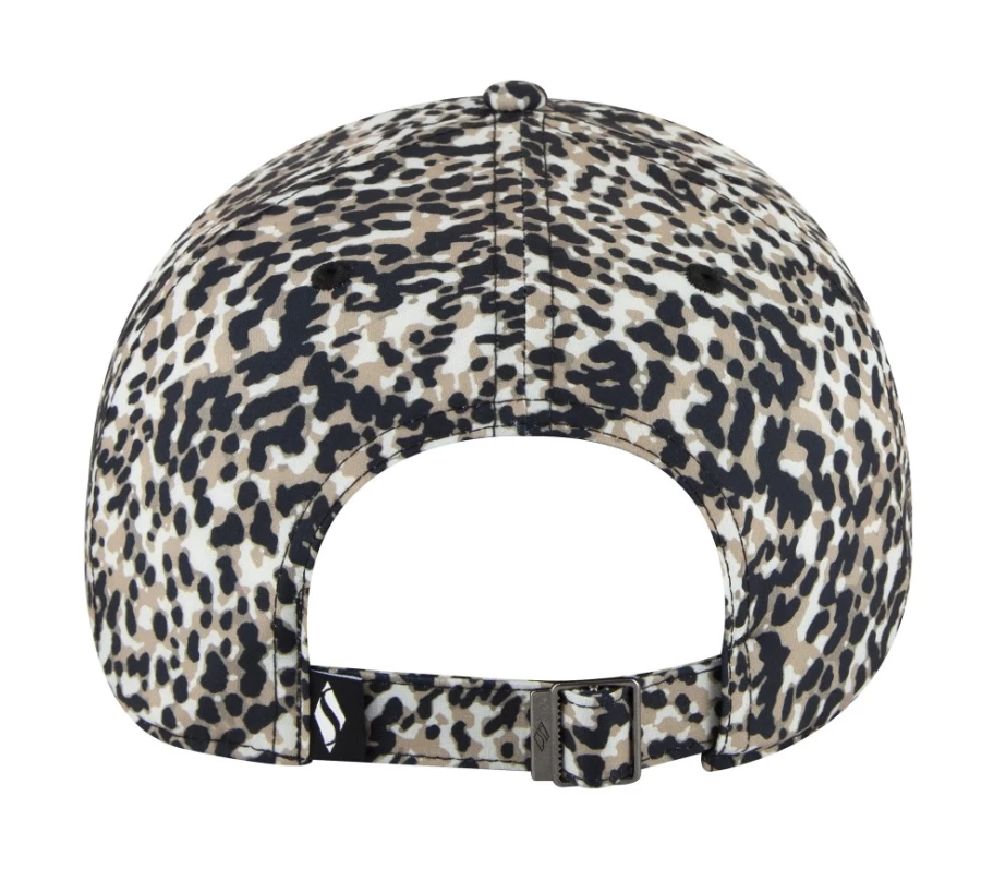 SKECHERS Women's Mini Cheetah Blocked Hat in Brown/Tan - Stylish Baseball Cap for Women