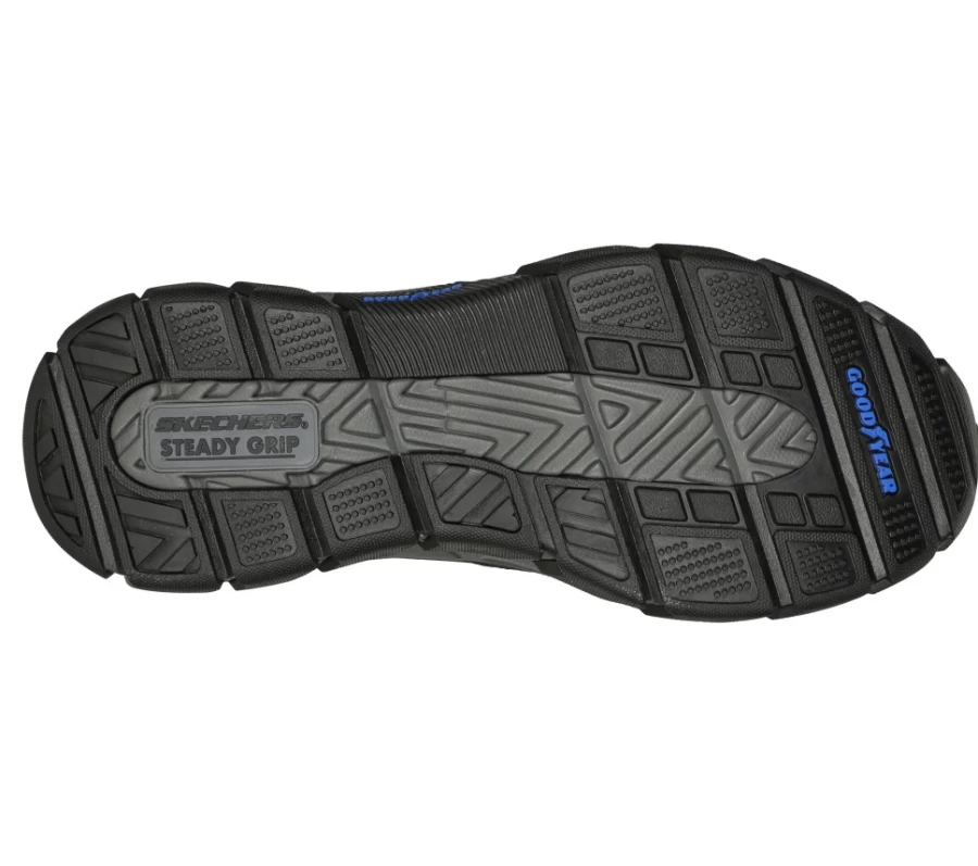 SKECHERS Men's Slip-Ins Respected Elgin Sneakers in Black - Comfortable Slip-On Shoes for Men