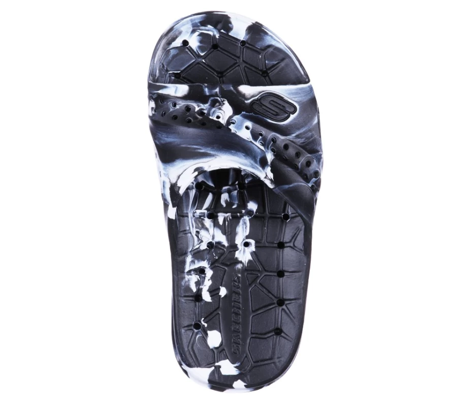 SKECHERS Kids' Aqua Spurt Sneakers in Black & White