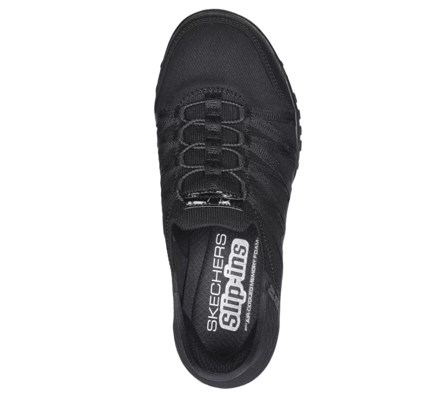 SKECHERS Women's Slip-On Sneakers in Black - Lightweight & Breathable Slip-Ins for Easy Wear