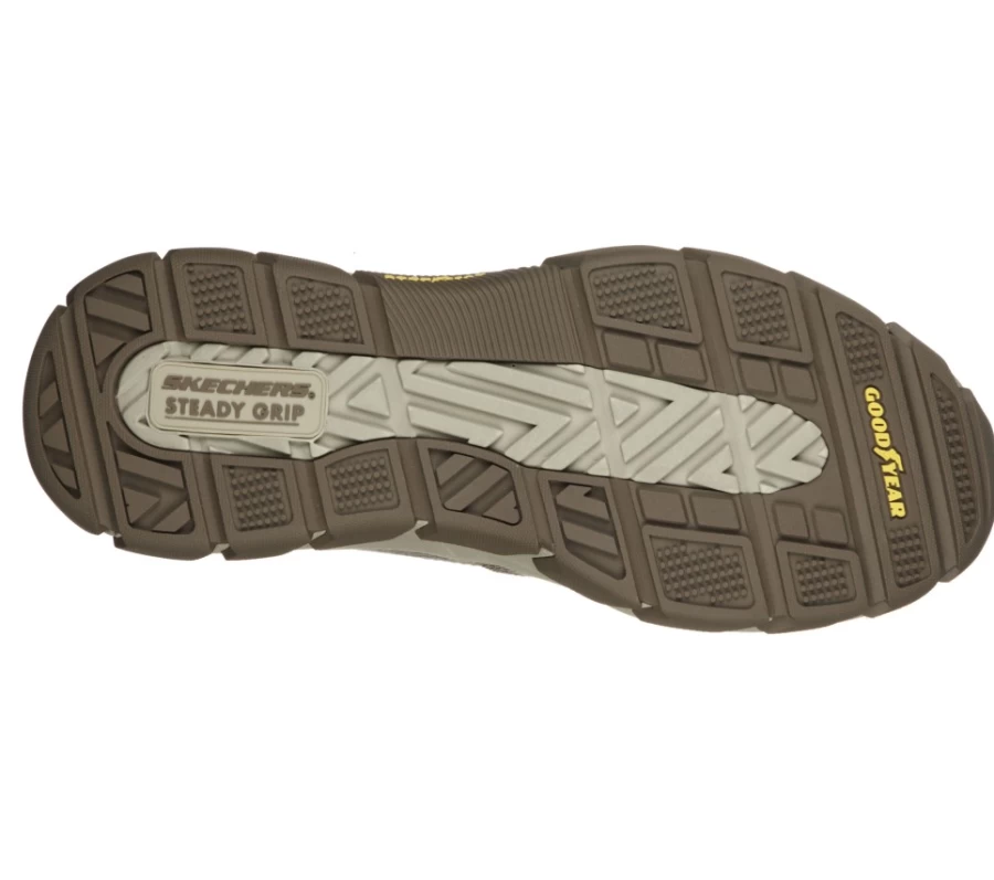 SKECHERS Men's Relaxed Fit Respected Fallston Sneakers in Taupe - Comfortable Casual Shoes