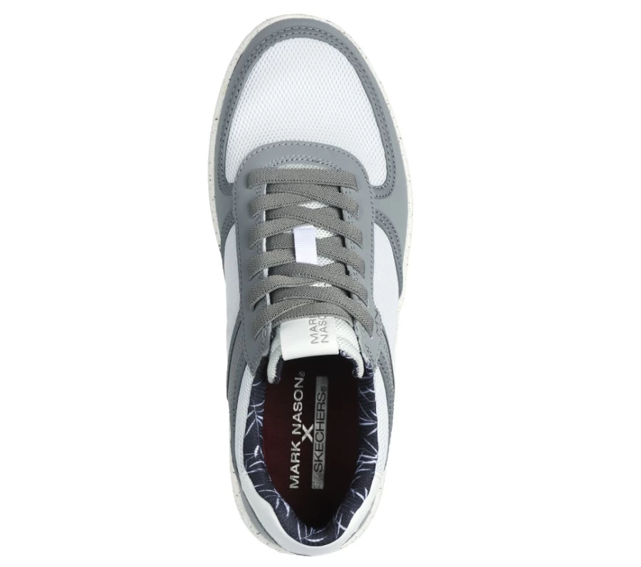 SKECHERS Men's Mark Nason Alpha Cup - Tavin Sneakers in Gray & White