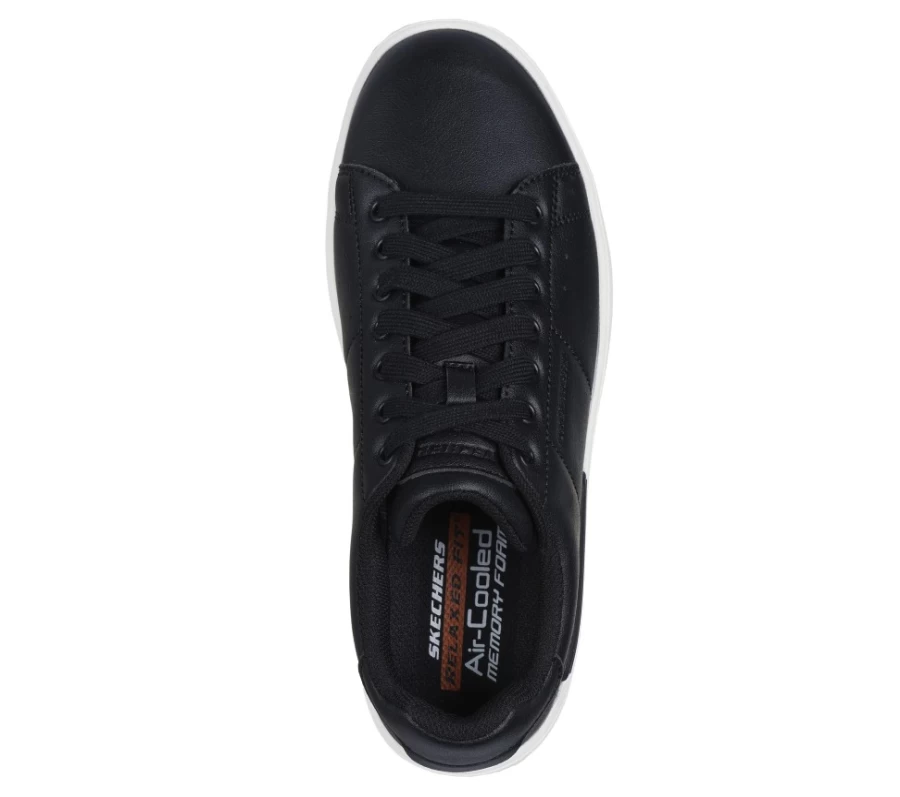 SKECHERS Men's Relaxed Fit Sneakers in Black - Verloma Bening Style