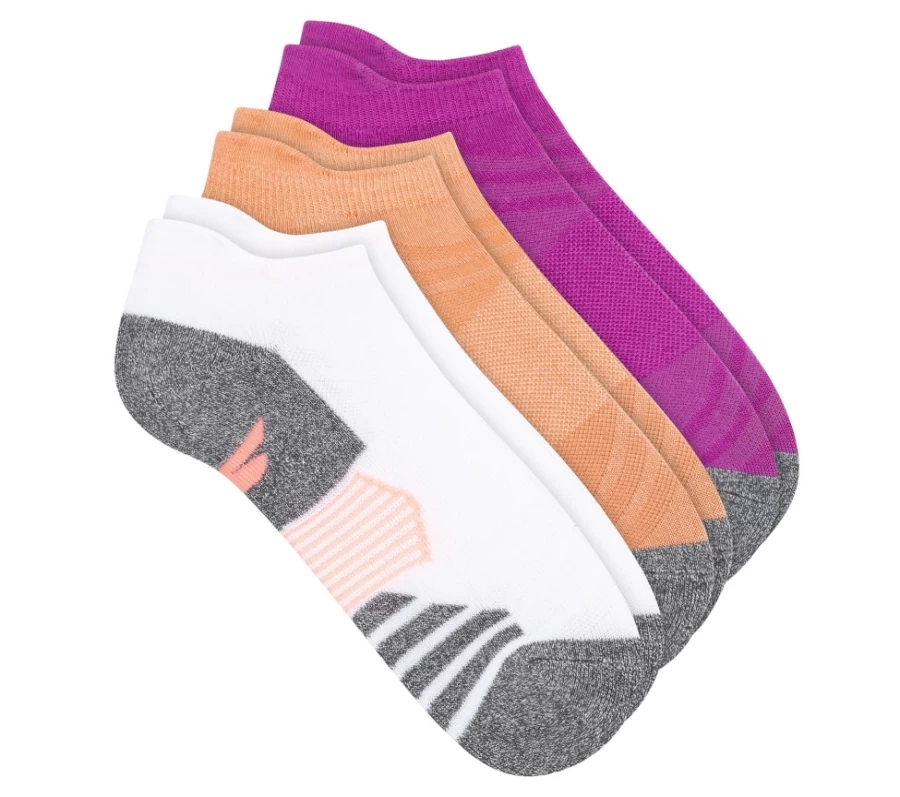 SKECHERS Women's Pink Terry Low Cut Socks - 3 Pack Comfortable Athletic Socks