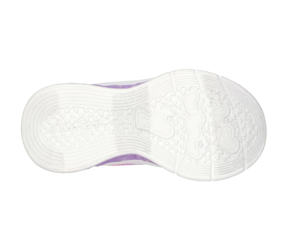 SKECHERS Kids' Flutter Heart Lights - Pink & Multi Color Light-Up Shoes for Girls