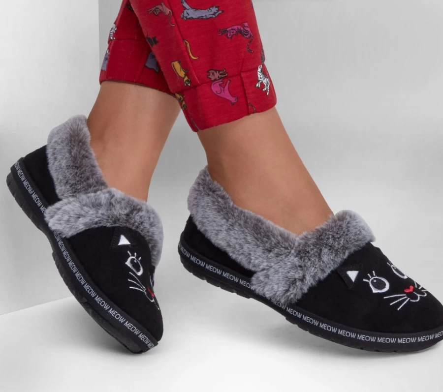 SKECHERS Women's Black Meow Pajamas - Bobs Too Cozy Sleepwear
