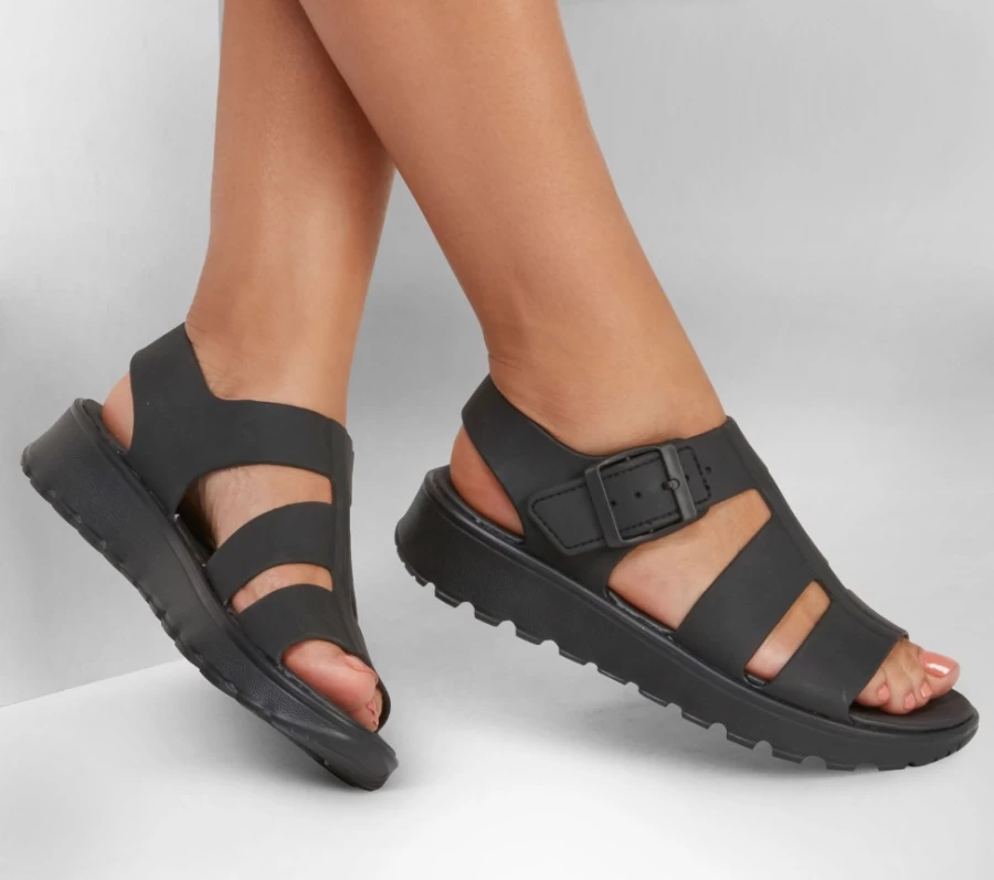 SKECHERS Women's Black Foamies Footsteps - Back To Basics Sneakers