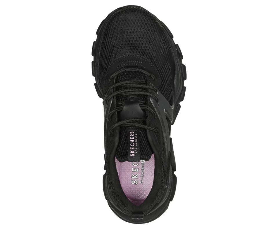 SKECHERS Women's Sierra - Sidebiz Sneakers in Black | Lightweight Comfort Walking Shoes