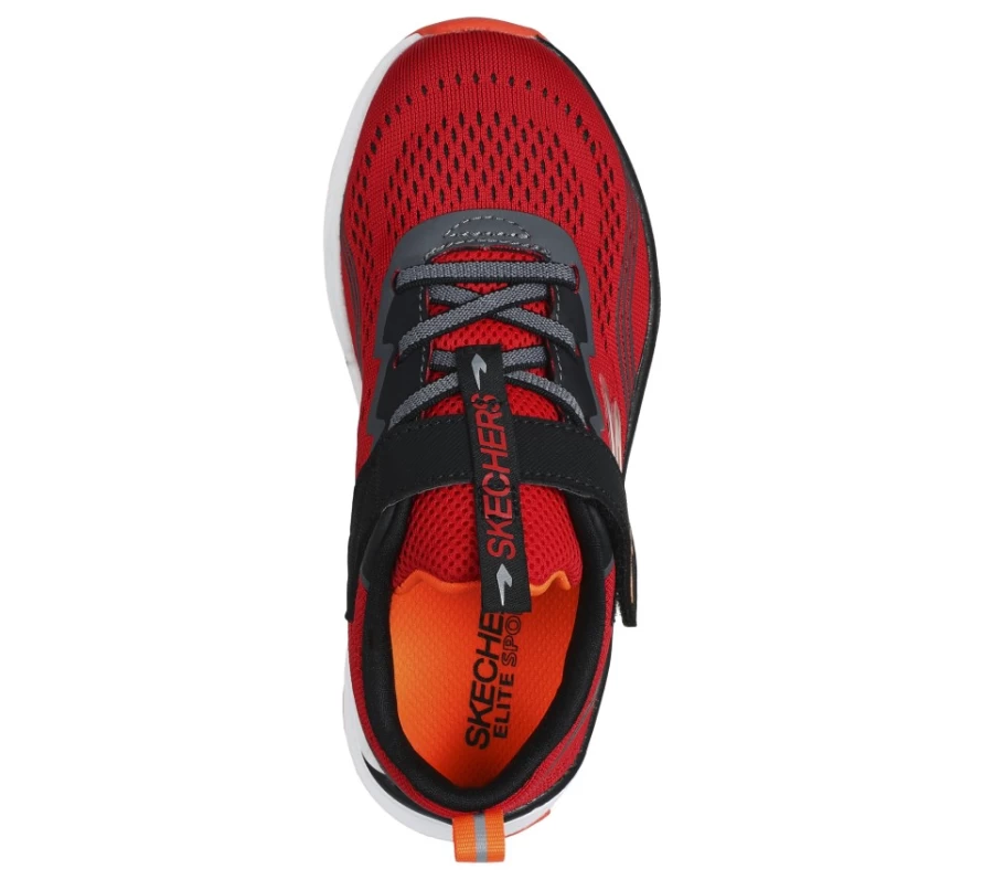 SKECHERS Kids Elite Sport Sneakers - Red & Black Athletic Shoes for Children