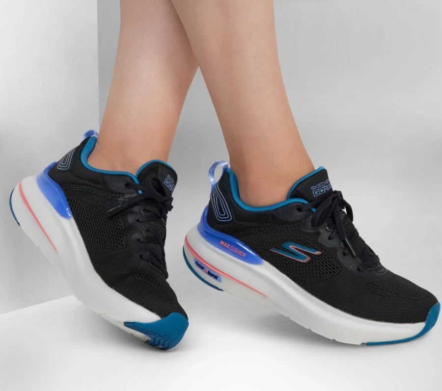 SKECHERS Women's Max Cushioning Hyper Burst Running Shoes - Black / Multi