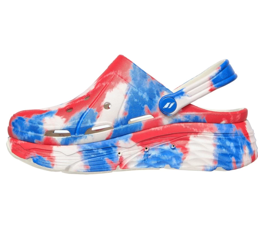 SKECHERS Women's Foamies Miss Liberty Max Cushioning Sneakers in White/Navy