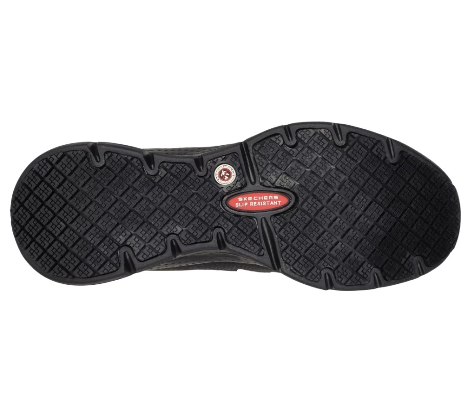 SKECHERS Women's Arch Fit Sr - Jitsy Black Work Shoes