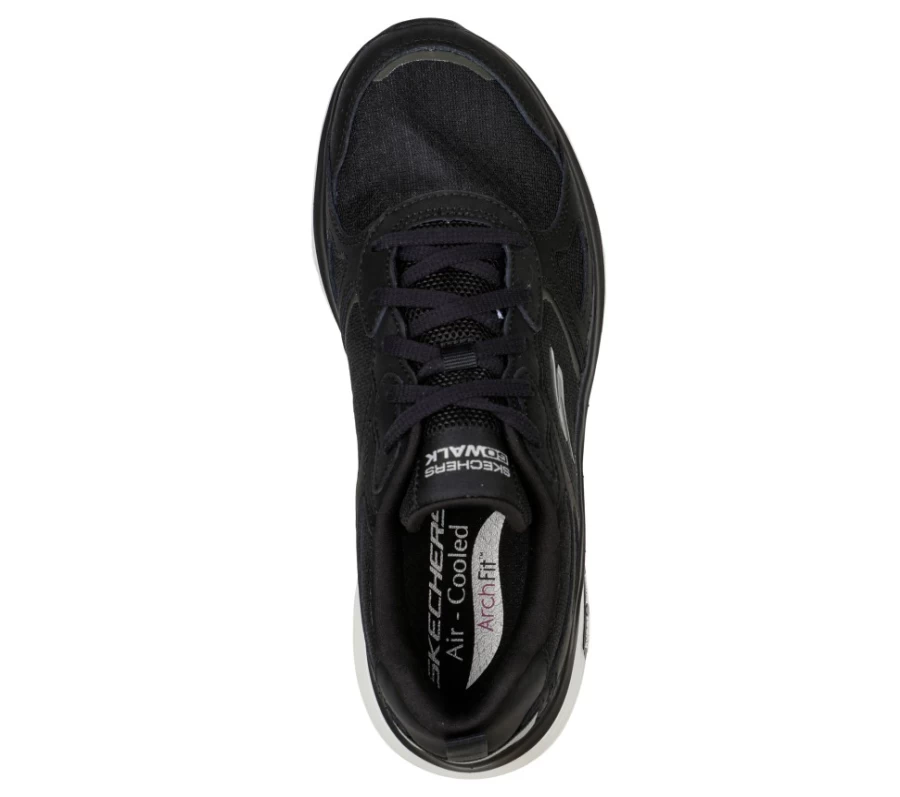 SKECHERS Women's Go Walk Workout Walker - Lightweight Walking Shoes in Black & White
