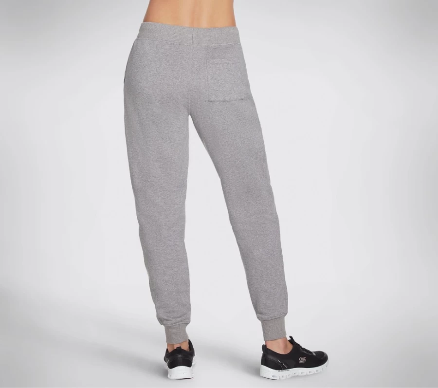 SKECHERS Women's Gray Diamond Jogger Pants - Comfortable Athletic Lounge Sweatpants