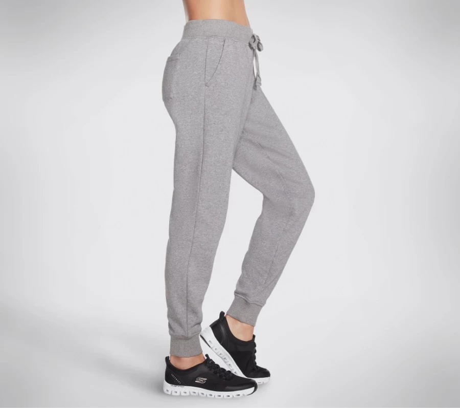 SKECHERS Women's Gray Diamond Jogger Pants - Comfortable Athletic Lounge Sweatpants