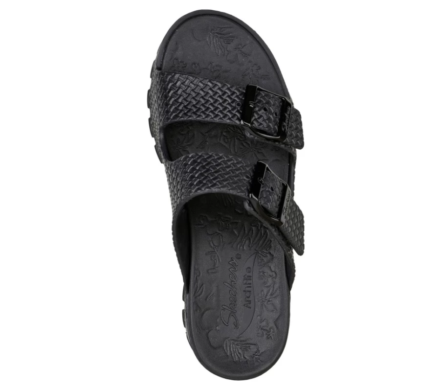 SKECHERS Women's Foamies Arch Fit Footsteps - Hi'Ness Sneakers in Black